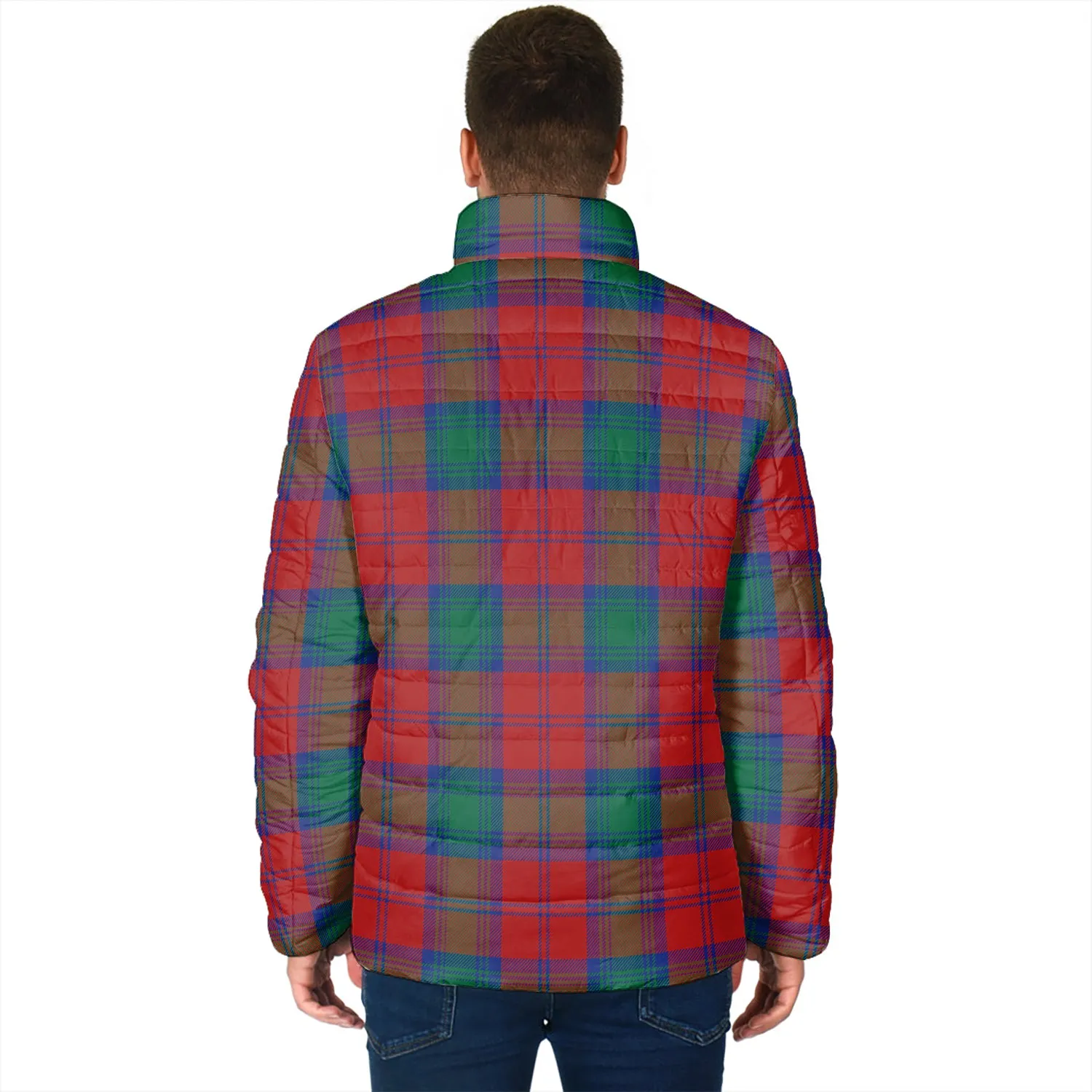 Byres (Byses) Tartan Padded Jacket with Family Crest