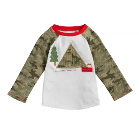 Camo Camp Tent Christmas Tee - Select Size