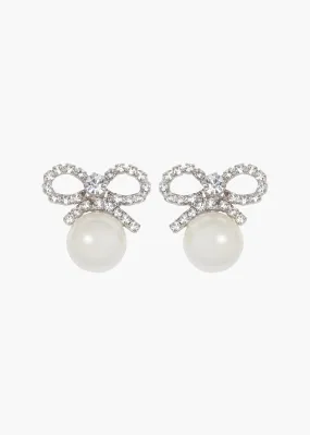 Candace Earrings -- Crystal Pearl