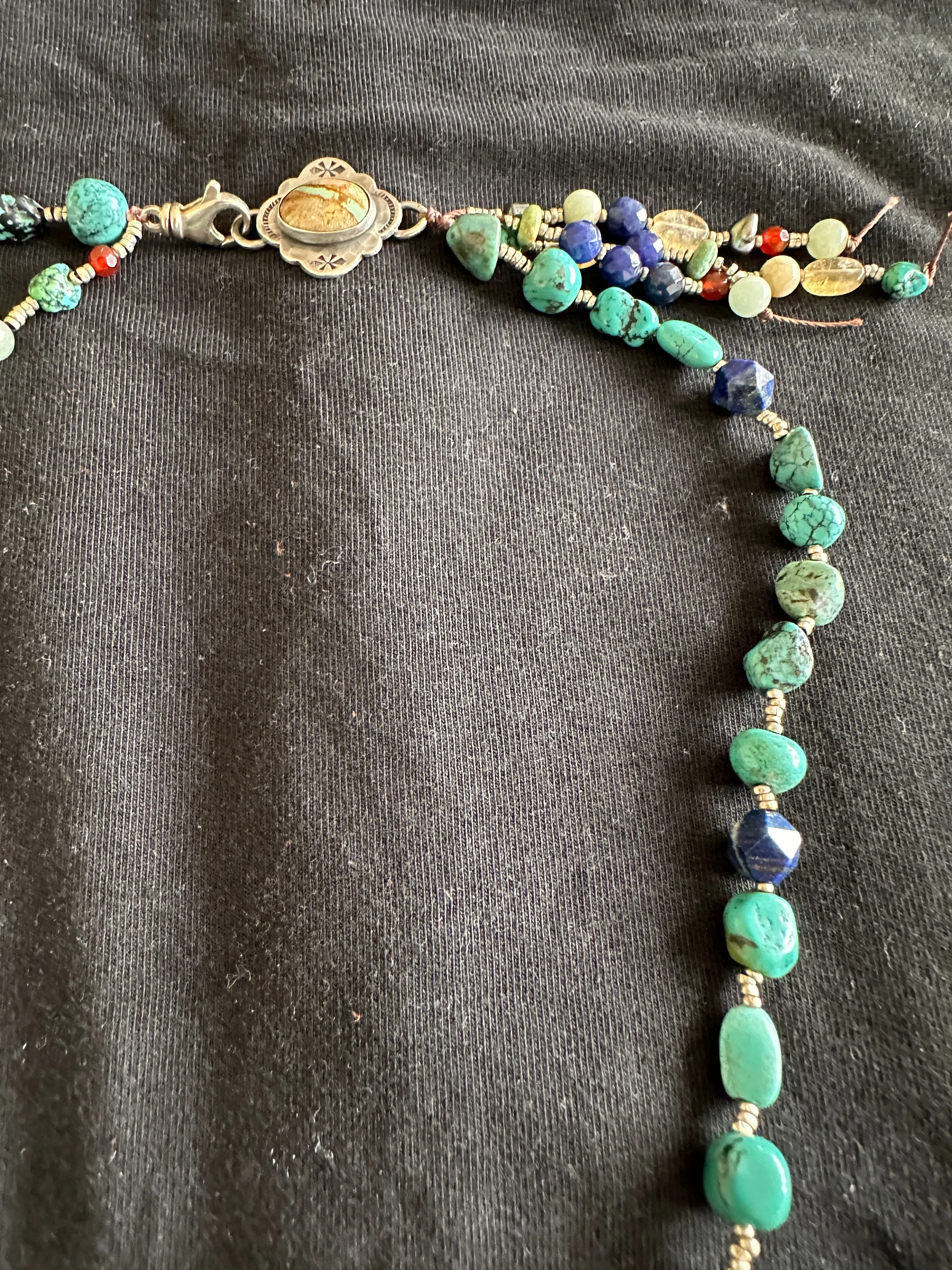 Carolyn Pollack Relios silver and turquoise nugget necklace