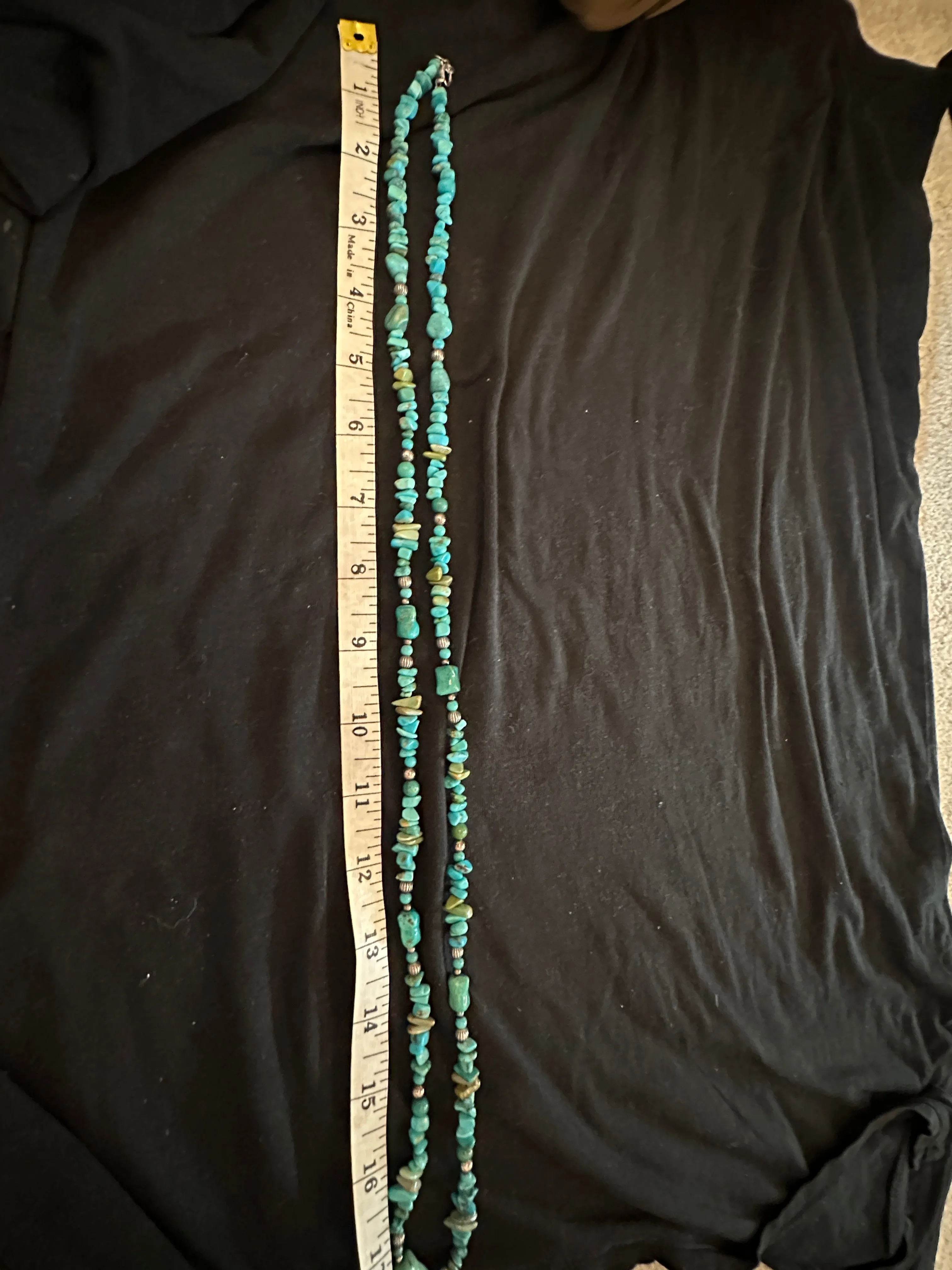 Carolyn Pollack Relios silver and turquoise nugget necklace