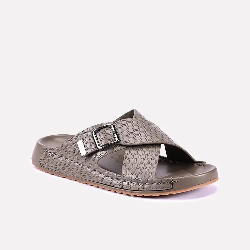 Charlie Gray Criss Cross Slippers 0150880