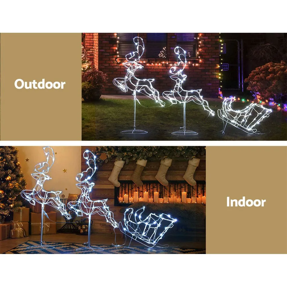 Christmas Motif Lights LED Rope Reindeer Waterproof Outdoor Xmas