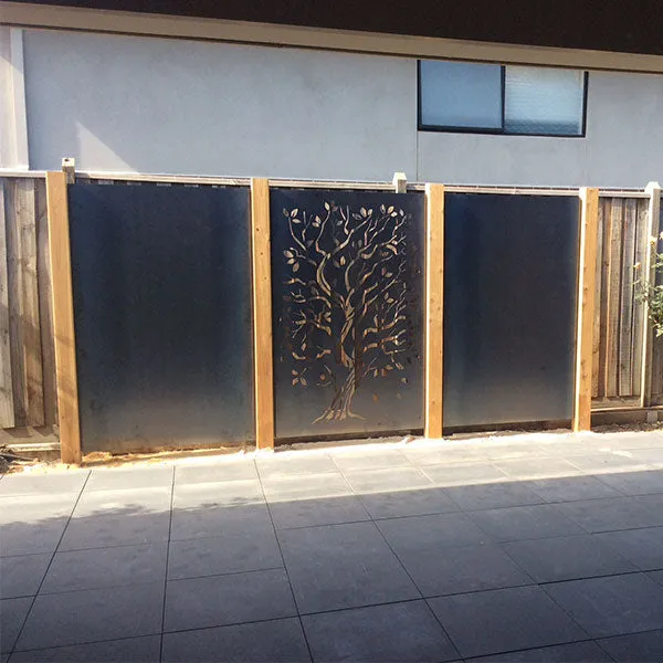 Corten Steel Rust Screens Plain Panel