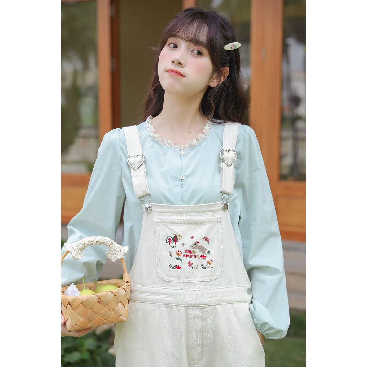 Cute Retro Loose Fit Denim Overalls