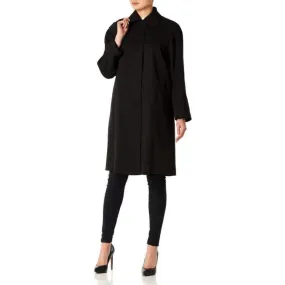 De La Creme Womens Oversized Knee Length Swing Coat