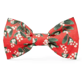 Dog and Cat Bowtie: Rifle Paper Co. x TFD Mistletoe