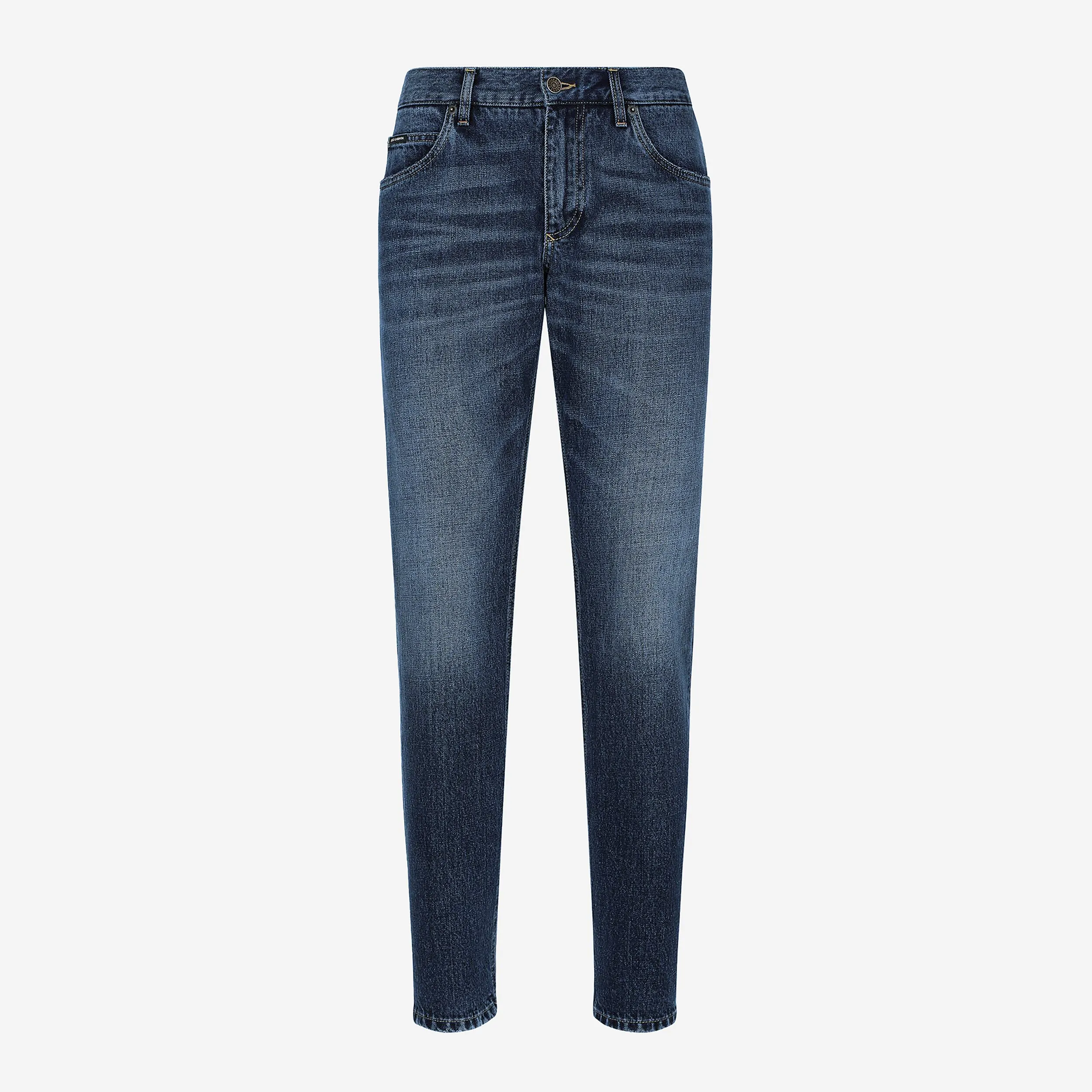 Dolce & Gabbana Dark Blue Logo Plaque Jeans