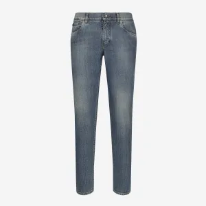 Dolce & Gabbana Logo Plaque Stretch Jeans