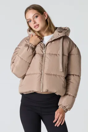 Drawstring Hood Puffer Jacket