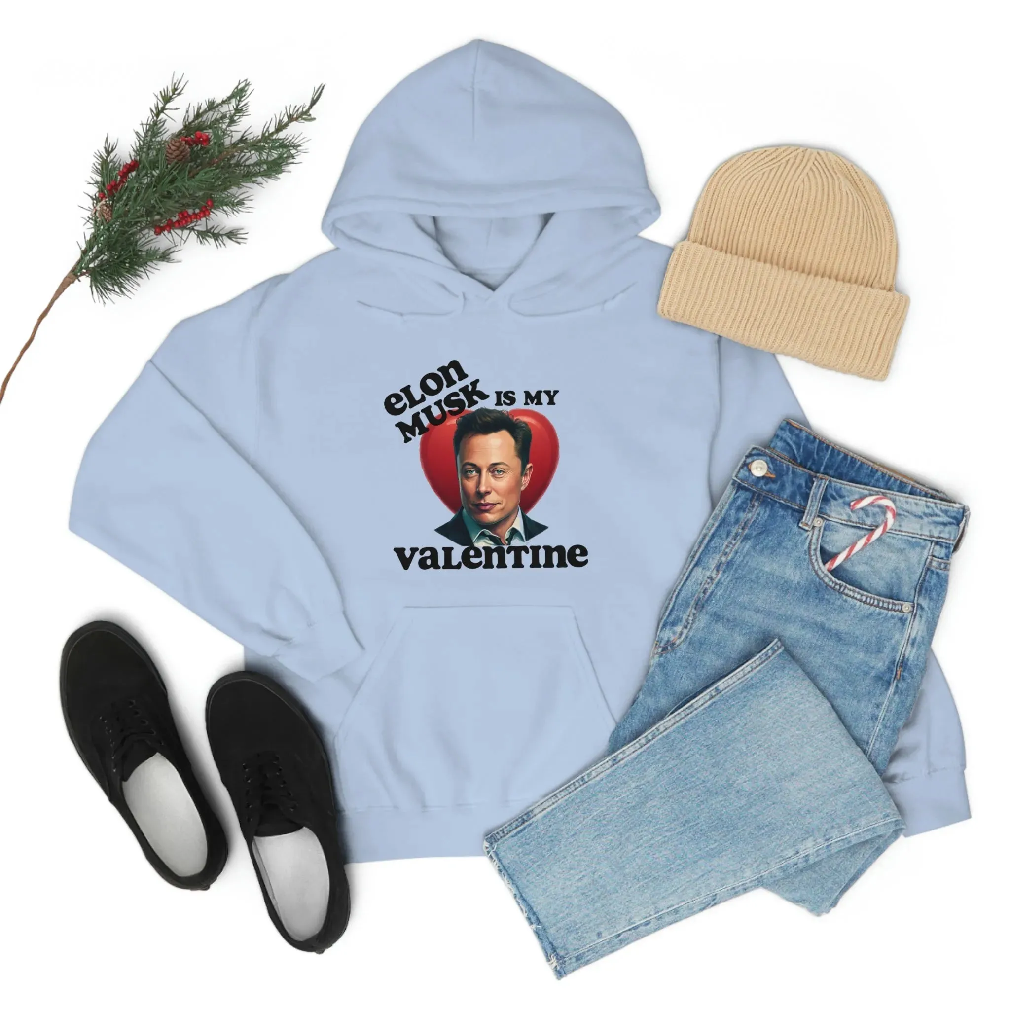 Elon Musk Is My Valentine Unisex Heavy Blend™ Hooded Sweatshirt