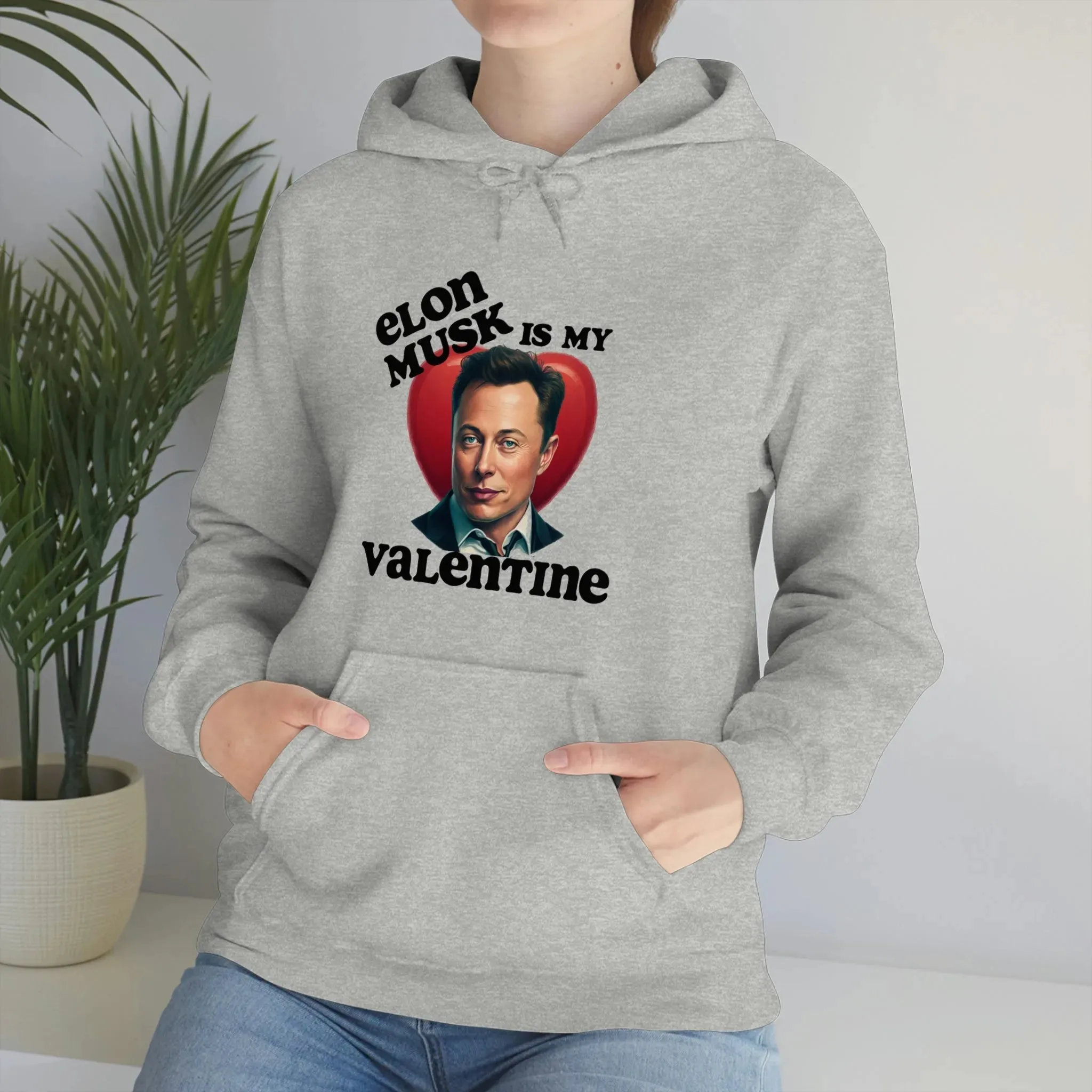 Elon Musk Is My Valentine Unisex Heavy Blend™ Hooded Sweatshirt