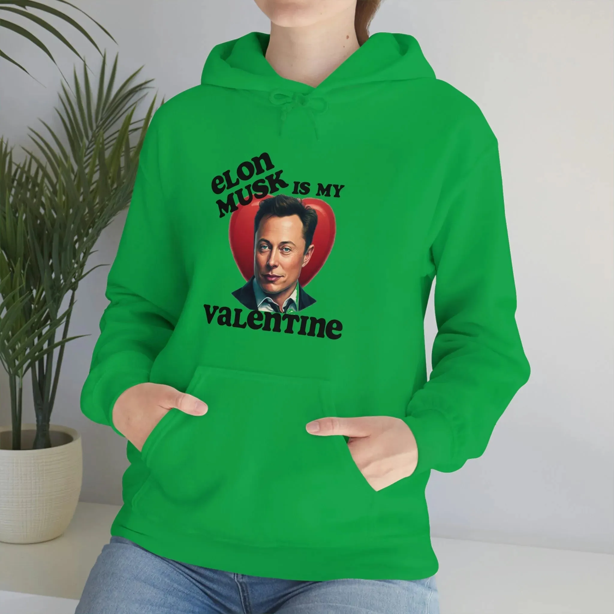 Elon Musk Is My Valentine Unisex Heavy Blend™ Hooded Sweatshirt