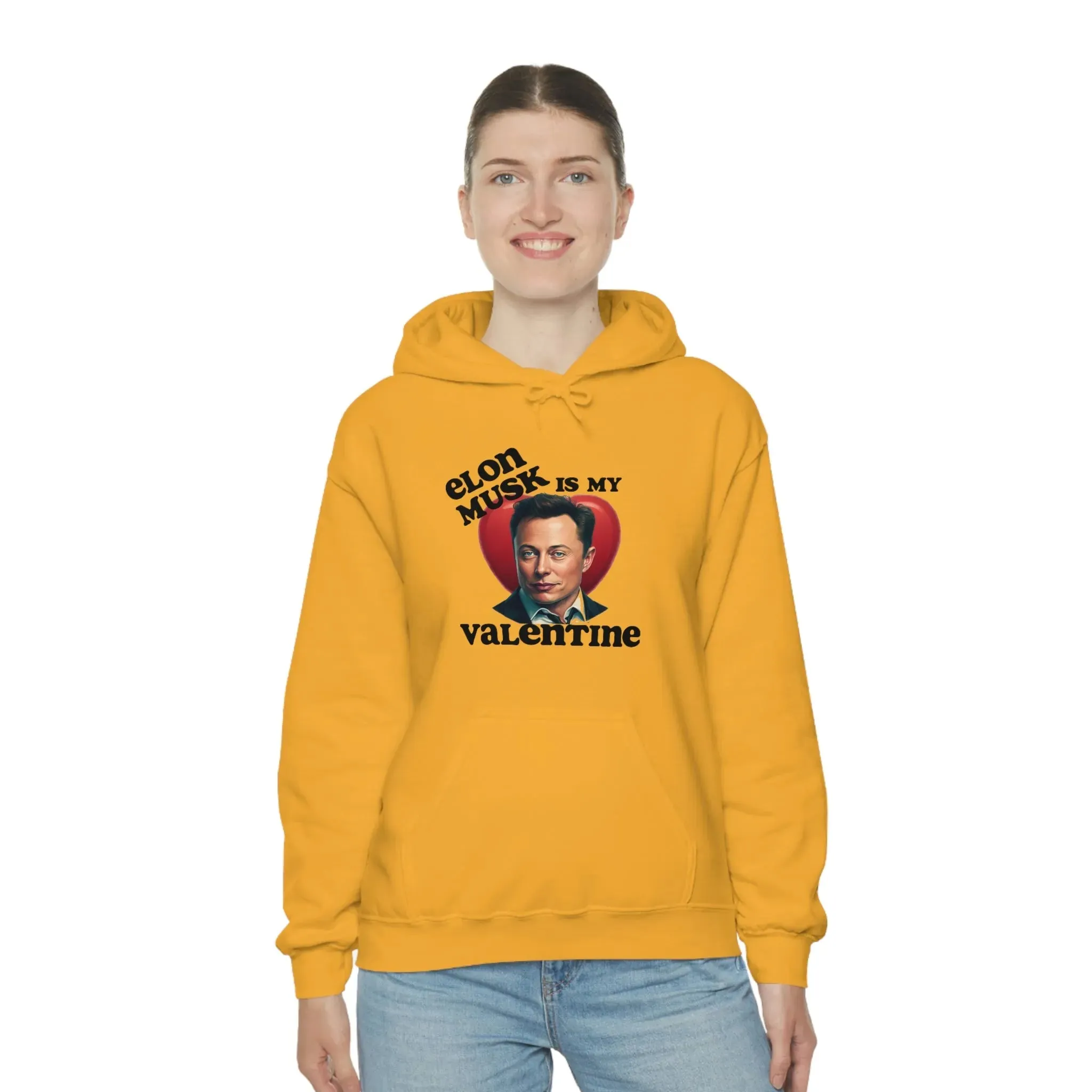 Elon Musk Is My Valentine Unisex Heavy Blend™ Hooded Sweatshirt