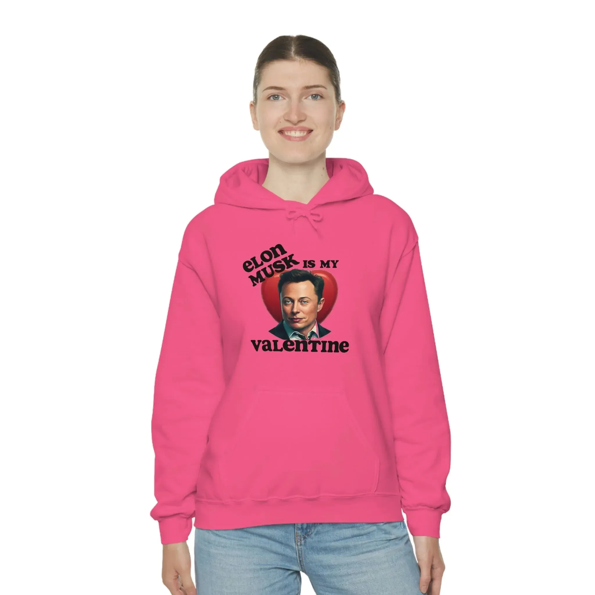 Elon Musk Is My Valentine Unisex Heavy Blend™ Hooded Sweatshirt