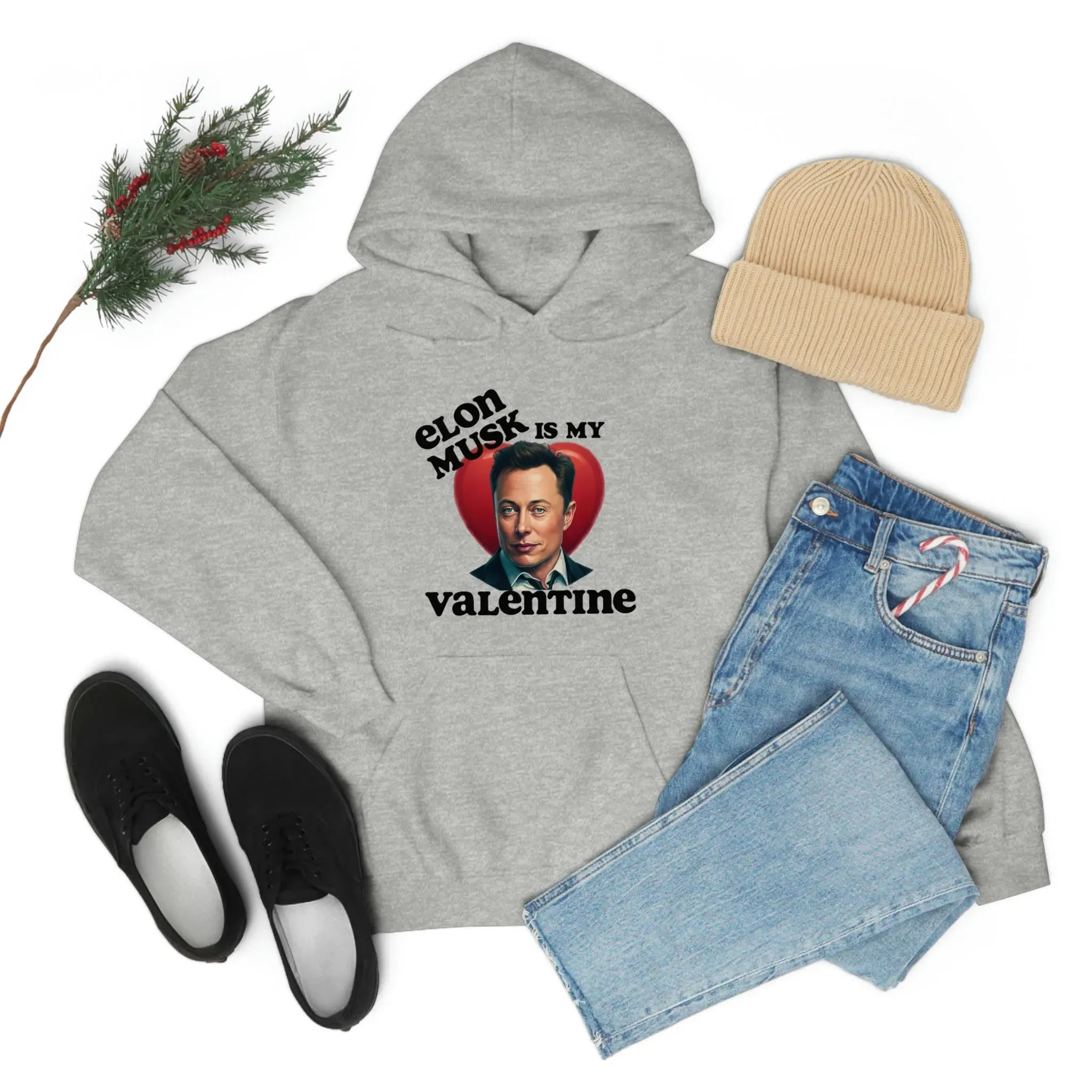 Elon Musk Is My Valentine Unisex Heavy Blend™ Hooded Sweatshirt