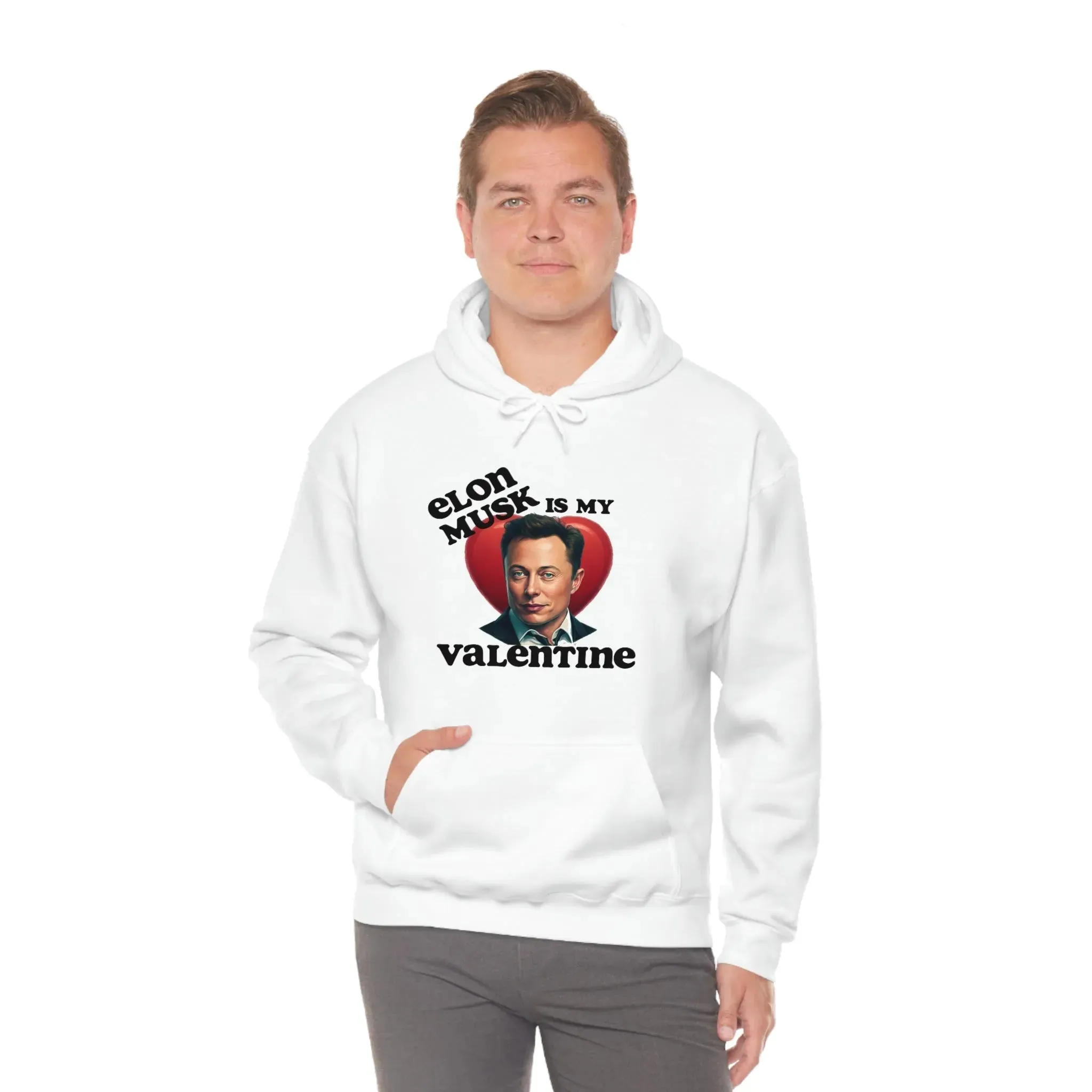 Elon Musk Is My Valentine Unisex Heavy Blend™ Hooded Sweatshirt