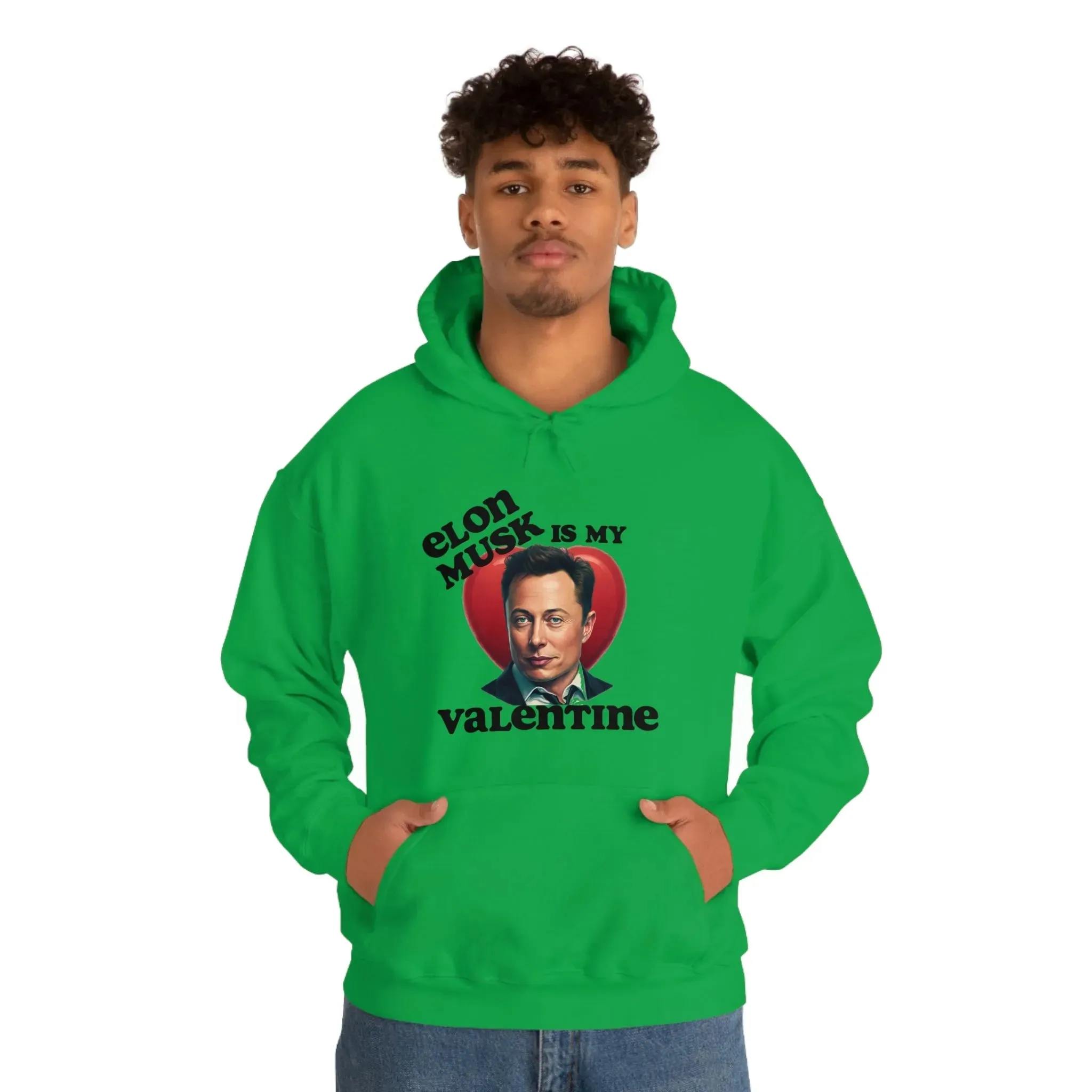 Elon Musk Is My Valentine Unisex Heavy Blend™ Hooded Sweatshirt