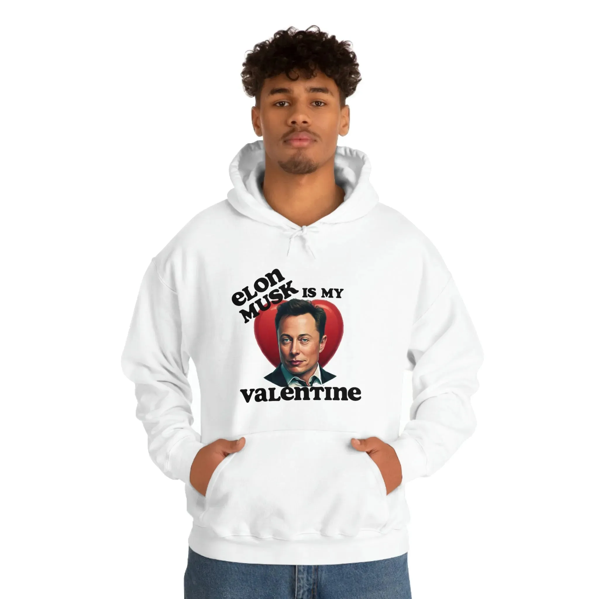 Elon Musk Is My Valentine Unisex Heavy Blend™ Hooded Sweatshirt