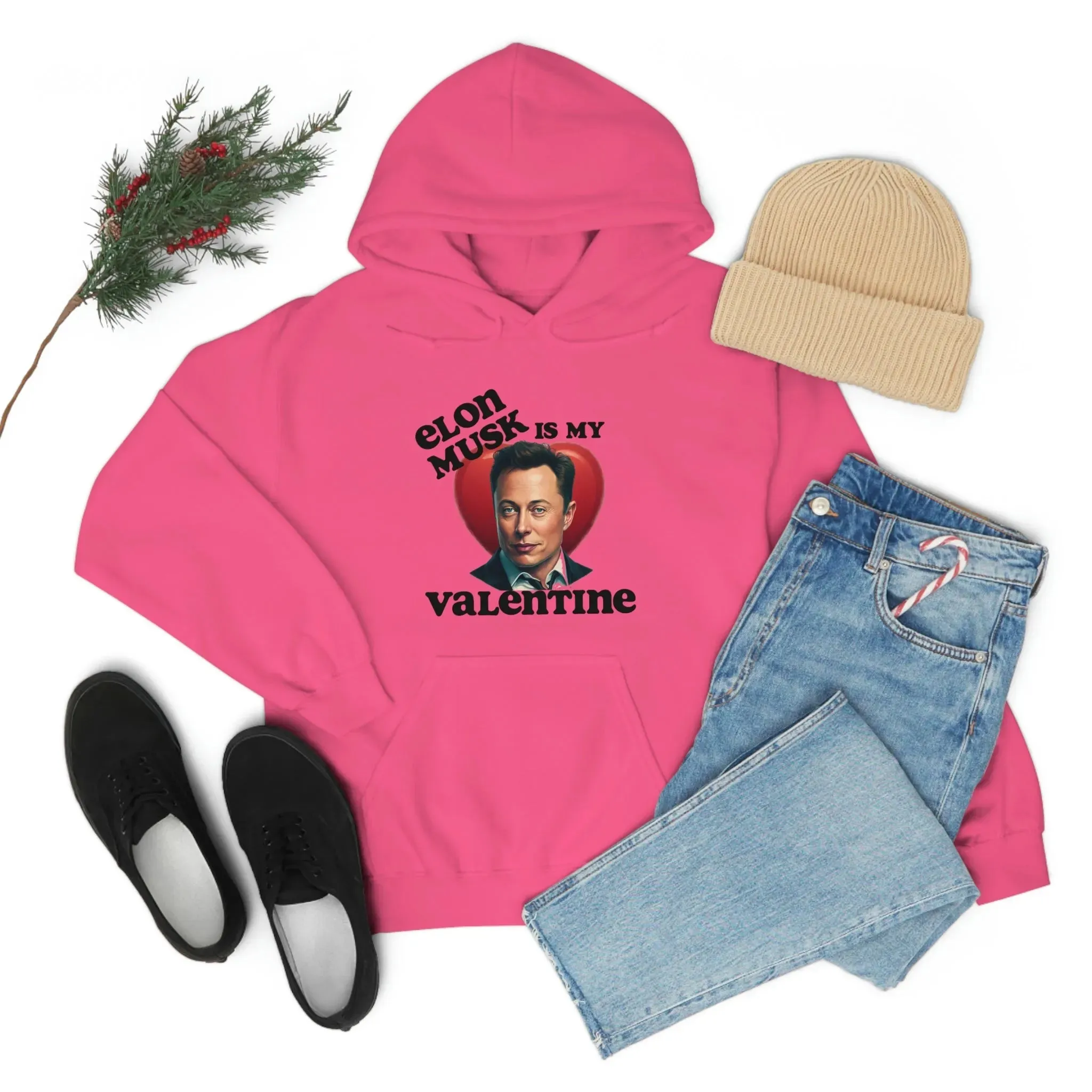 Elon Musk Is My Valentine Unisex Heavy Blend™ Hooded Sweatshirt