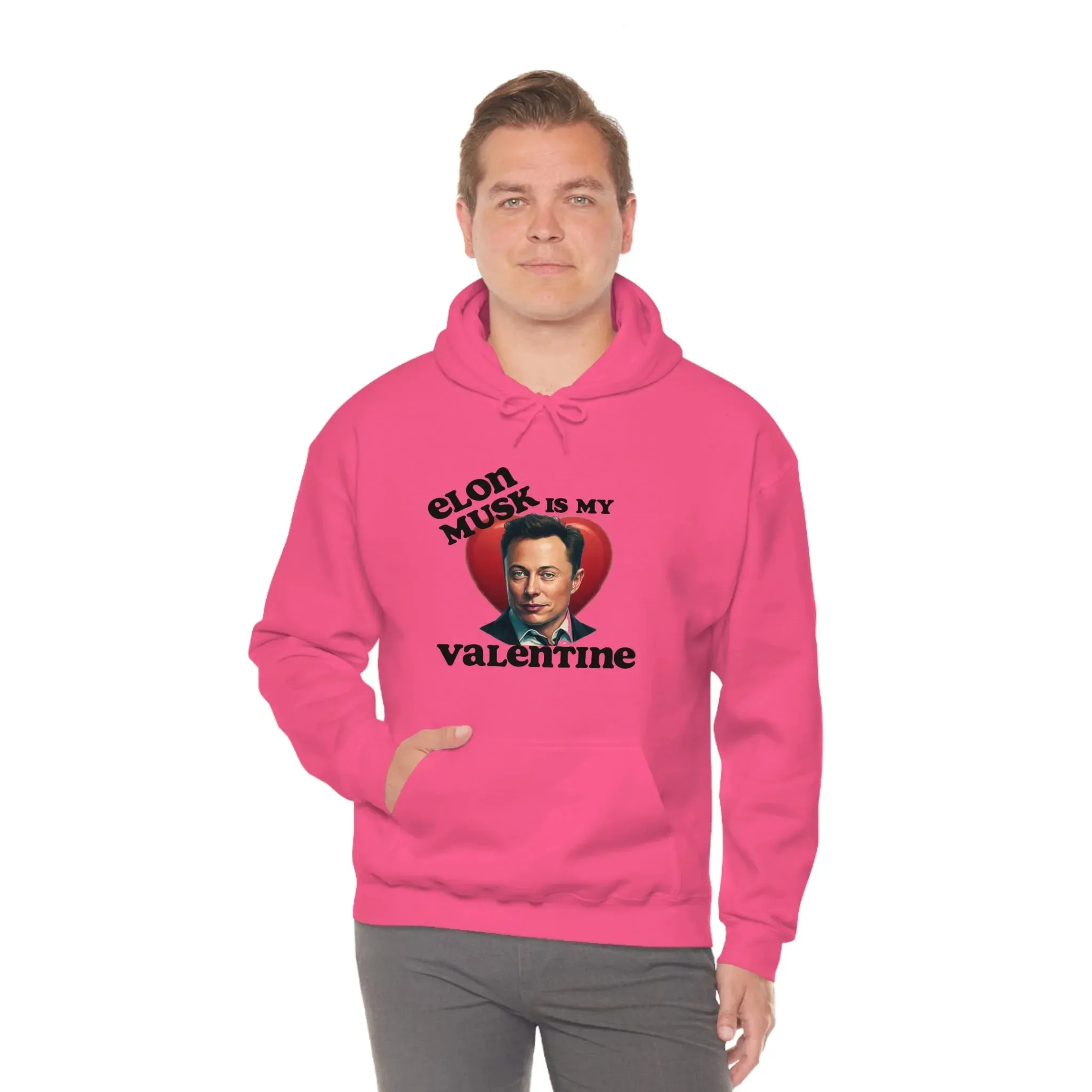 Elon Musk Is My Valentine Unisex Heavy Blend™ Hooded Sweatshirt