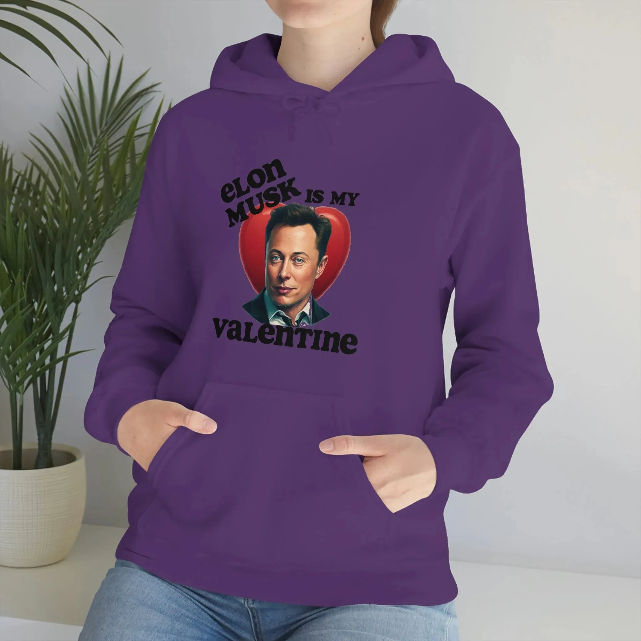 Elon Musk Is My Valentine Unisex Heavy Blend™ Hooded Sweatshirt