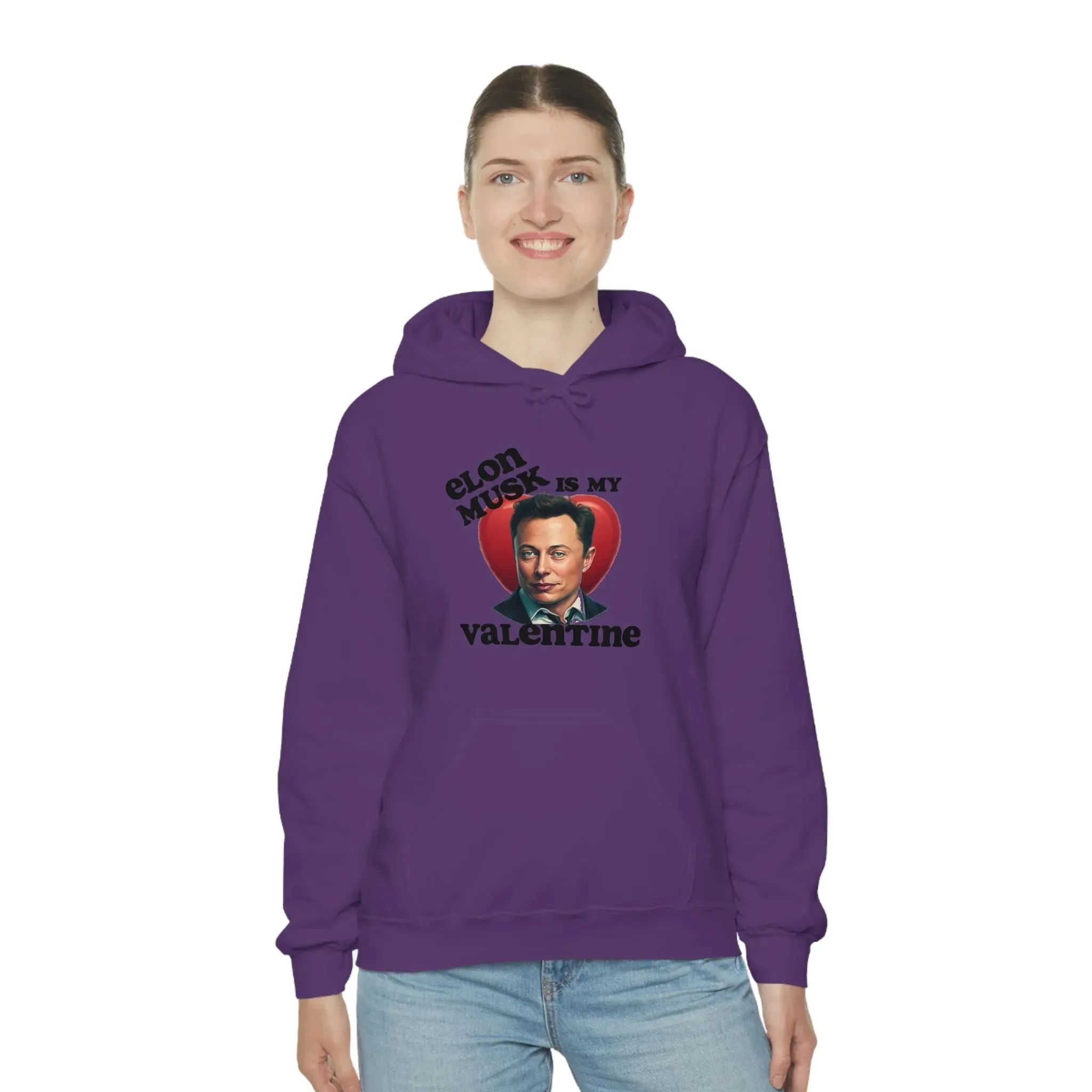 Elon Musk Is My Valentine Unisex Heavy Blend™ Hooded Sweatshirt