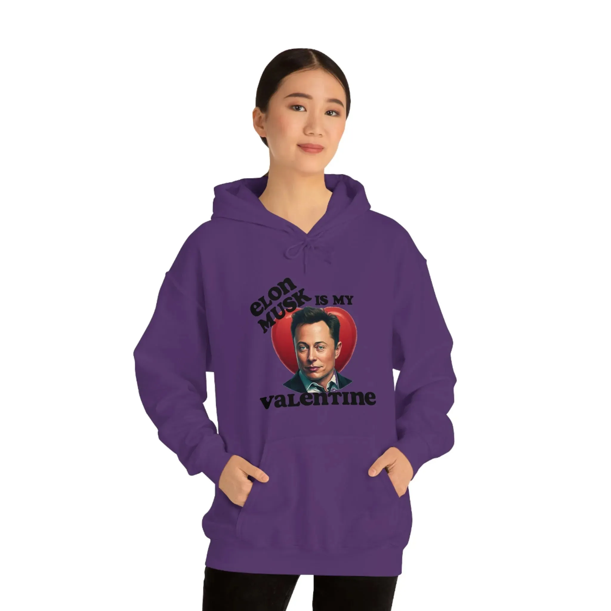 Elon Musk Is My Valentine Unisex Heavy Blend™ Hooded Sweatshirt