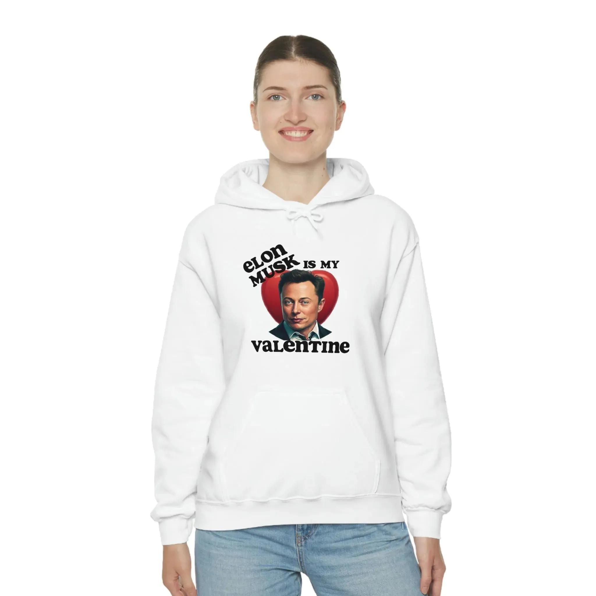 Elon Musk Is My Valentine Unisex Heavy Blend™ Hooded Sweatshirt