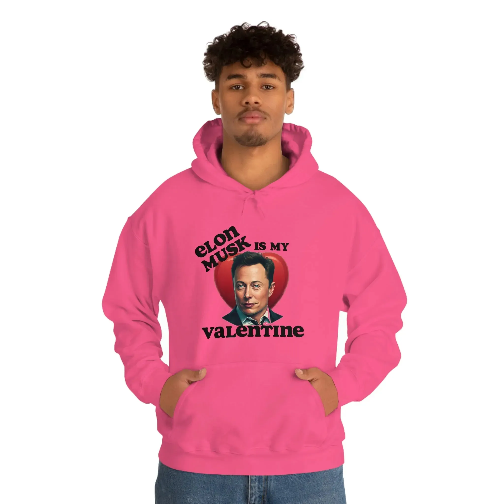 Elon Musk Is My Valentine Unisex Heavy Blend™ Hooded Sweatshirt