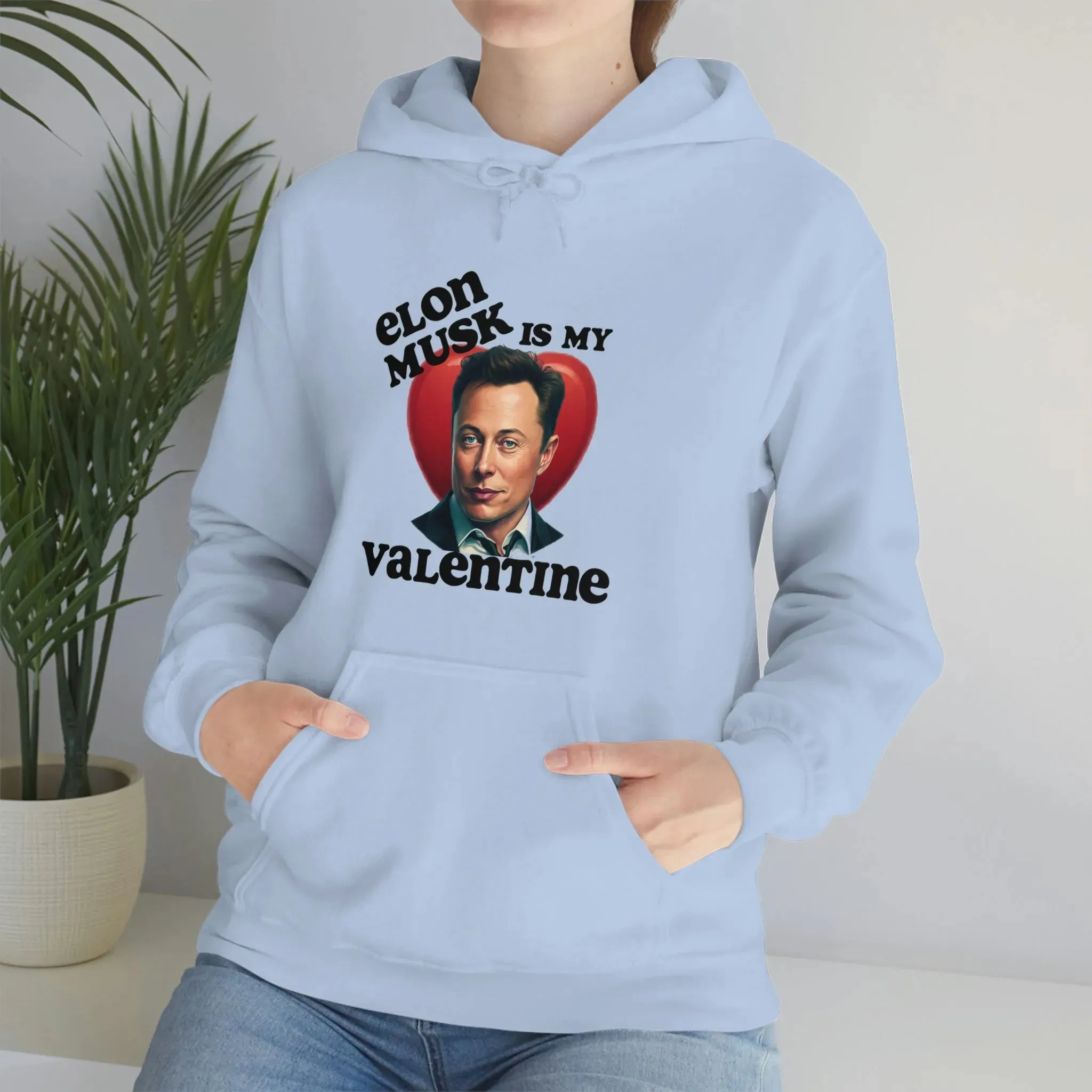 Elon Musk Is My Valentine Unisex Heavy Blend™ Hooded Sweatshirt