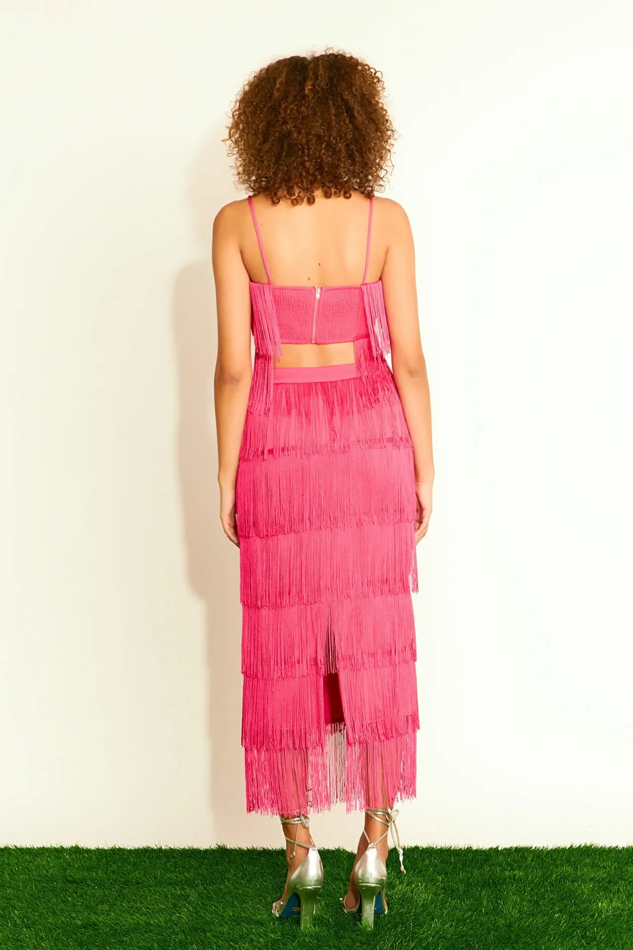 Endless Rose - Fringe Tiered Maxi Skirt