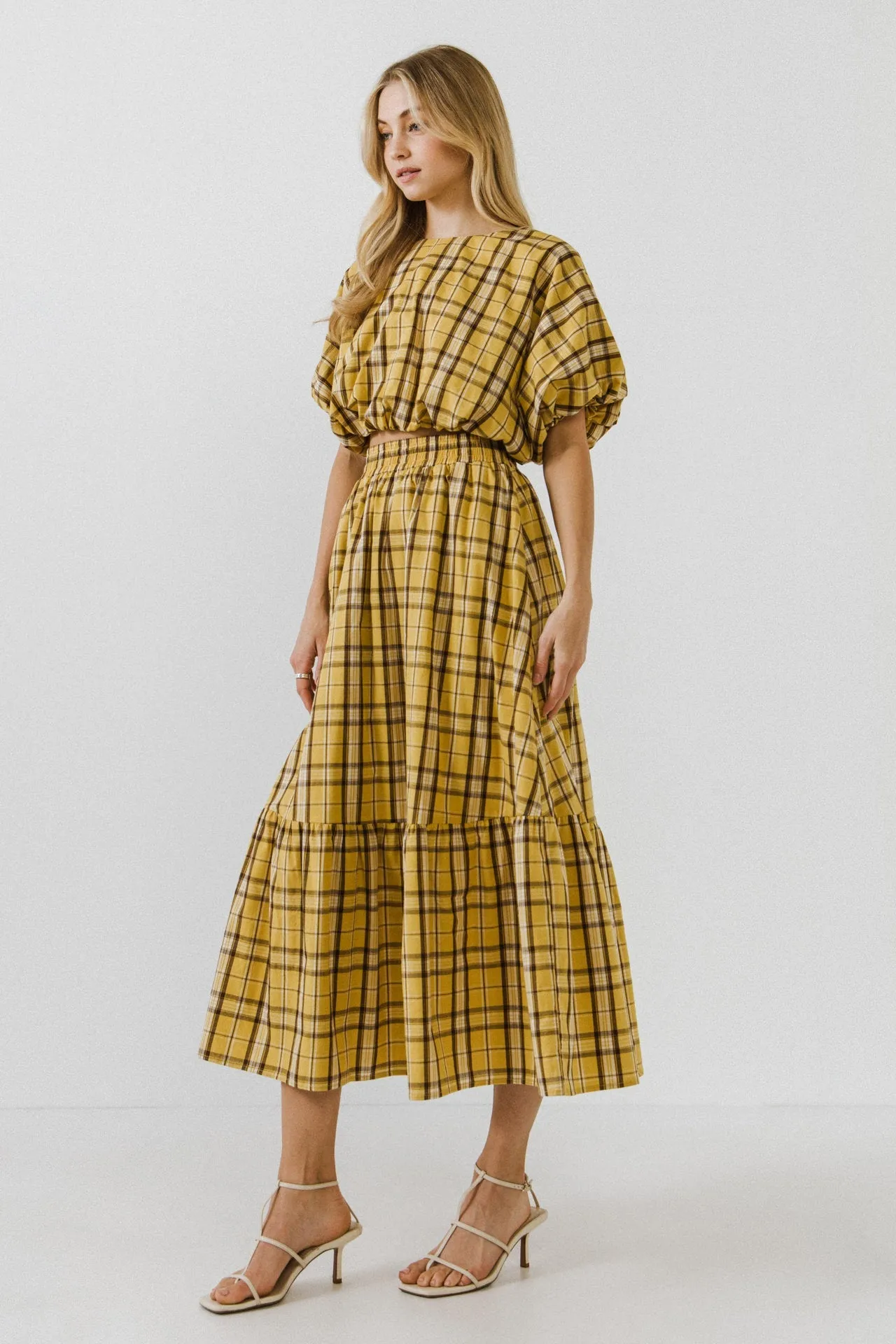 English Factory - Plaid Maxi Skirt