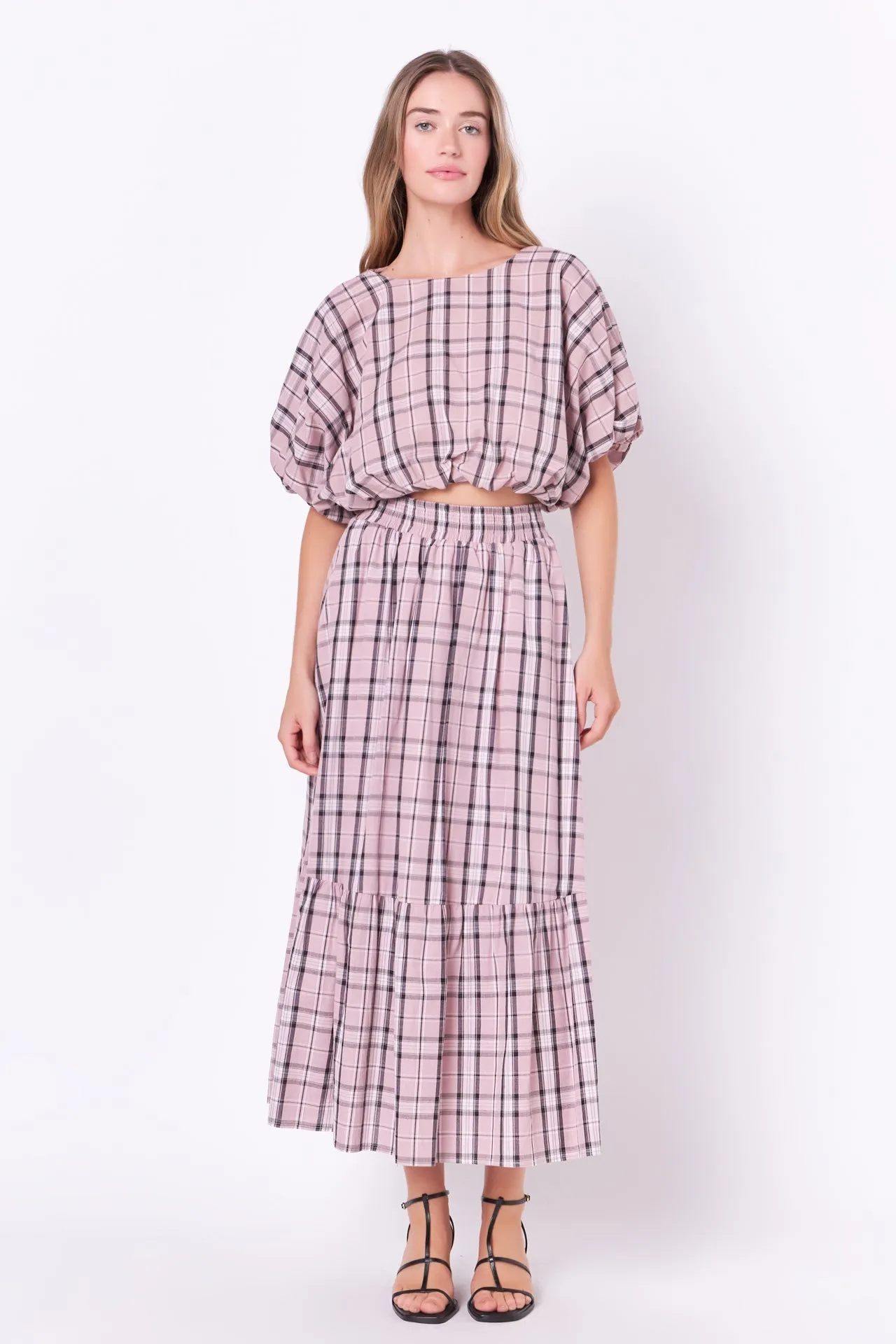 English Factory - Plaid Maxi Skirt