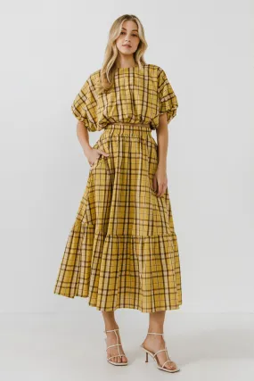 English Factory - Plaid Maxi Skirt