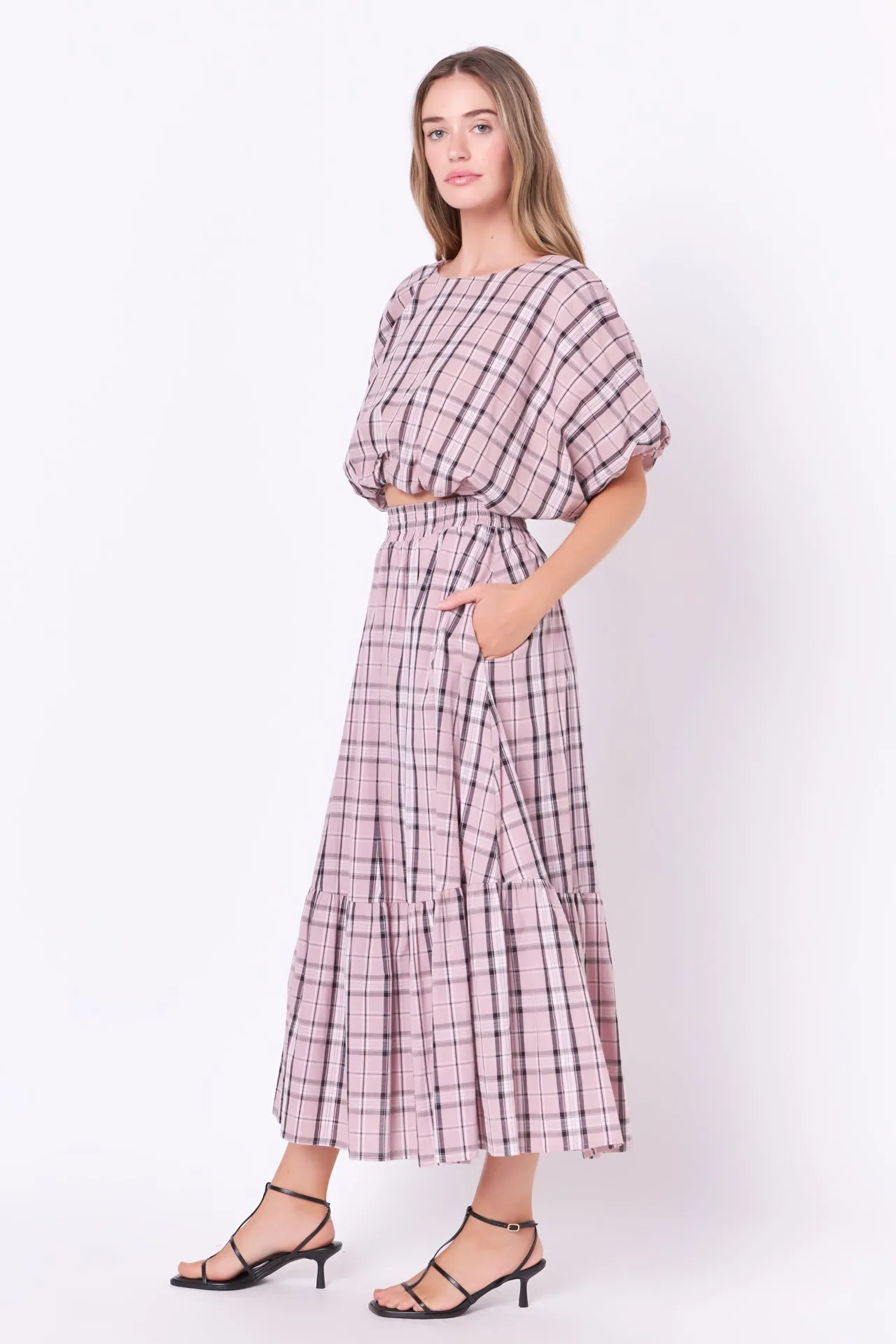 English Factory - Plaid Maxi Skirt