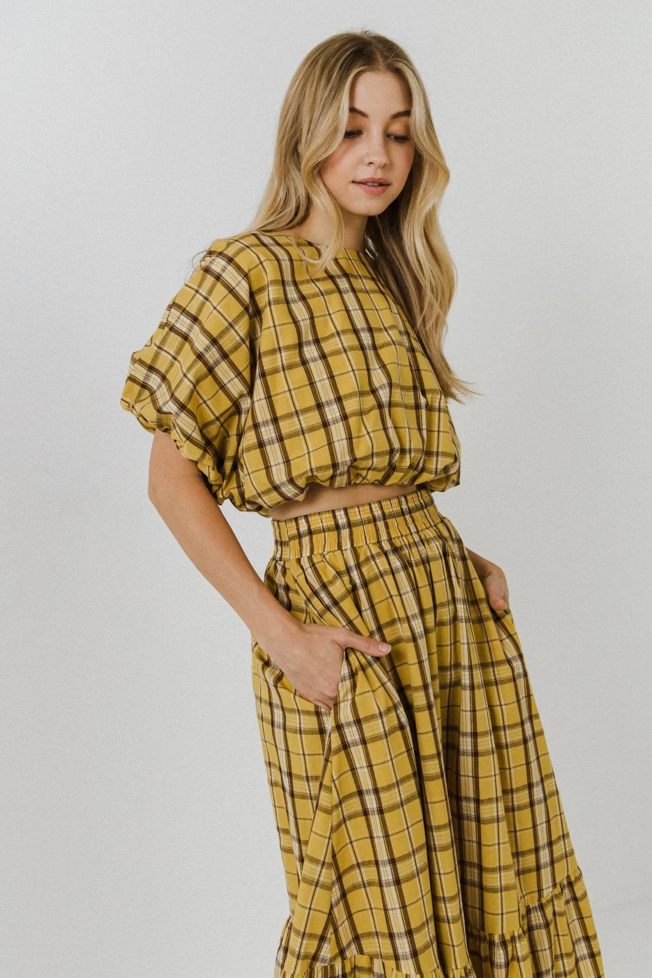 English Factory - Plaid Maxi Skirt