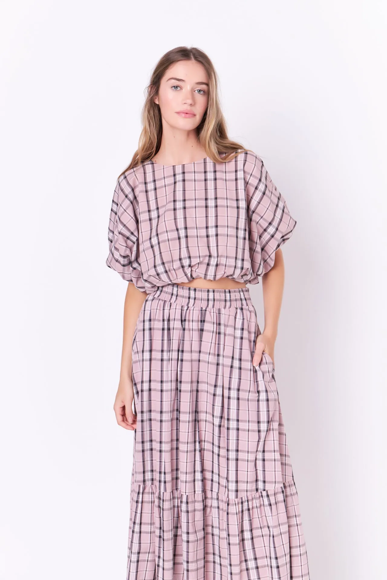 English Factory - Plaid Maxi Skirt