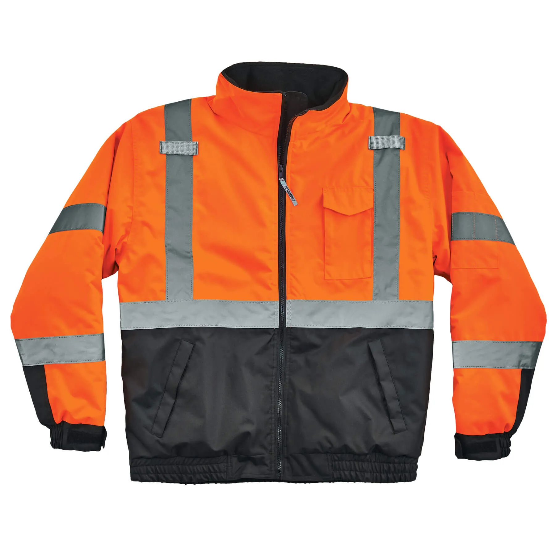 Ergodyne 25619 GloWear 8377 Type R Class 3 Quilted Bomber Jacket, 5XL, HV Orange