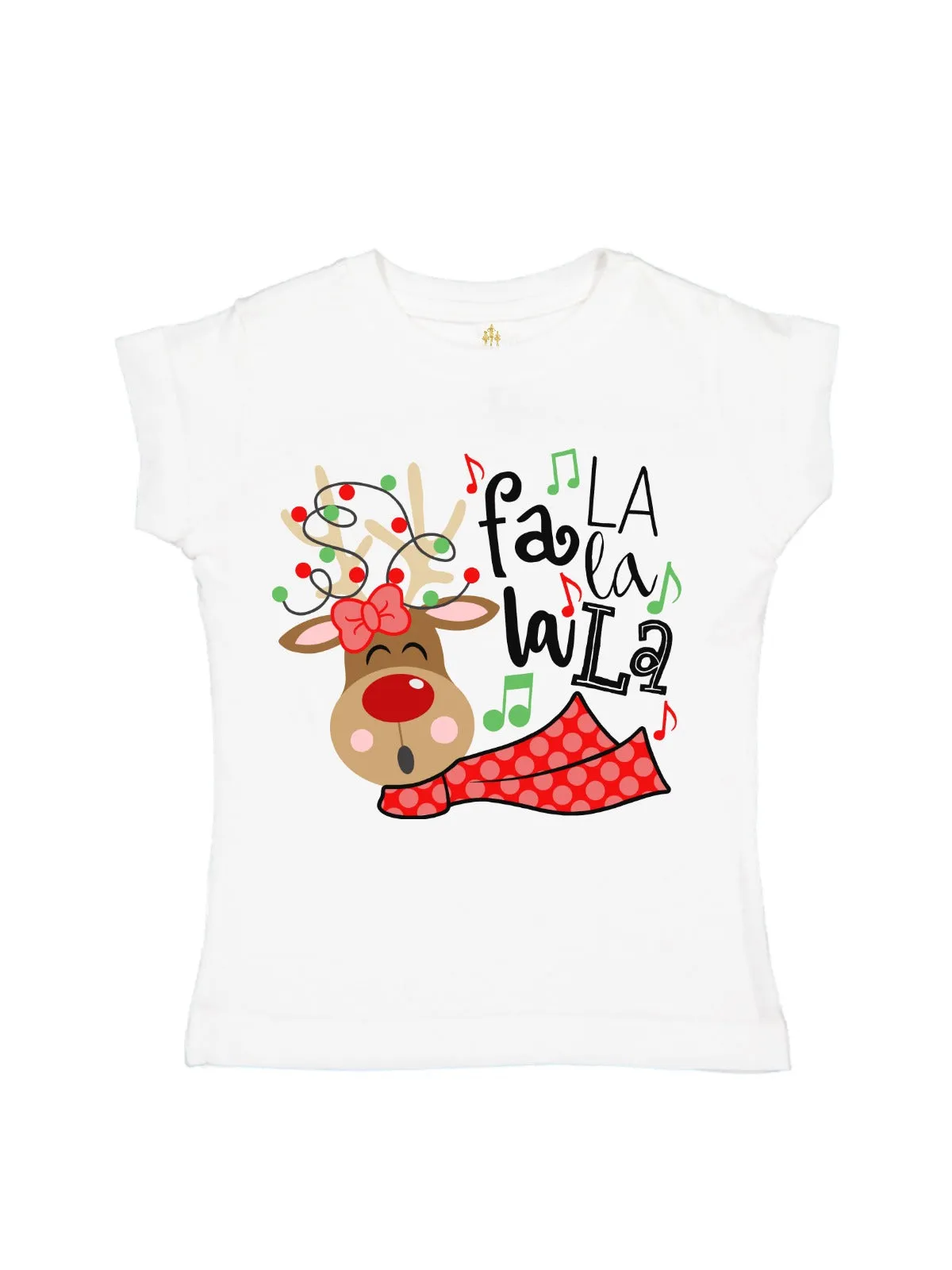 Fa La La La Singing Reindeer T-Shirt