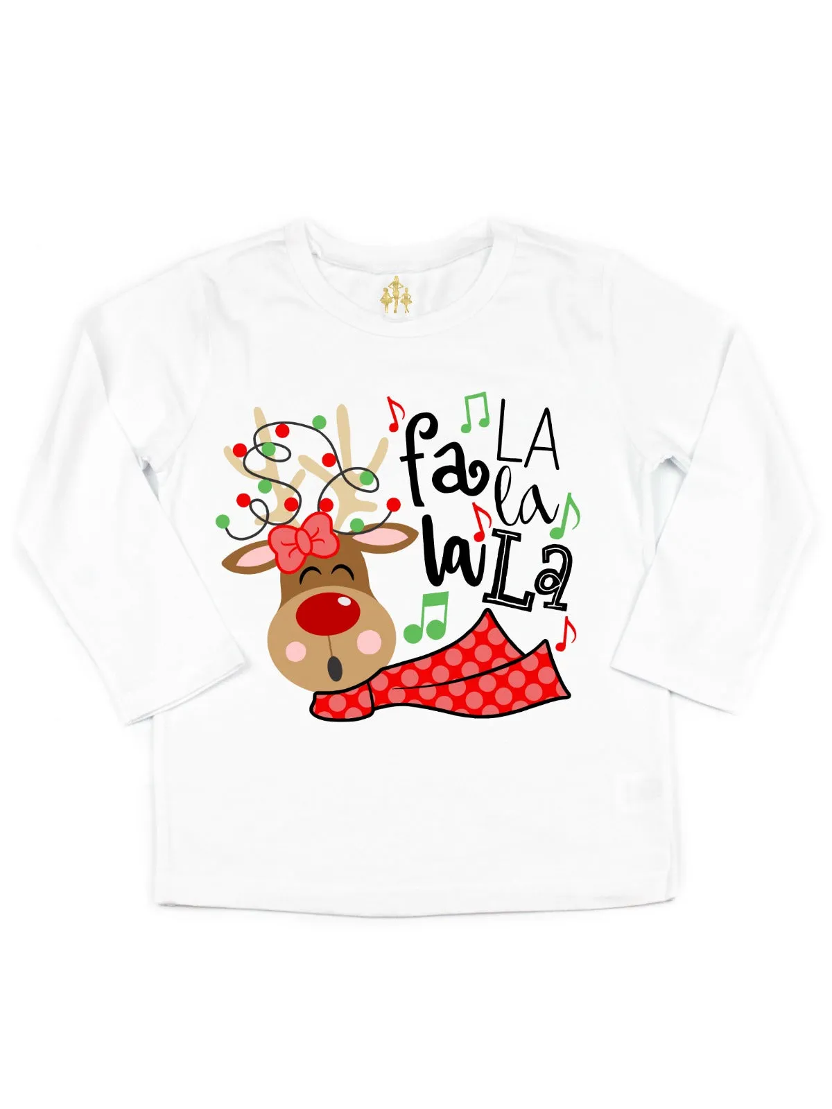 Fa La La La Singing Reindeer T-Shirt