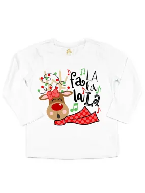 Fa La La La Singing Reindeer T-Shirt