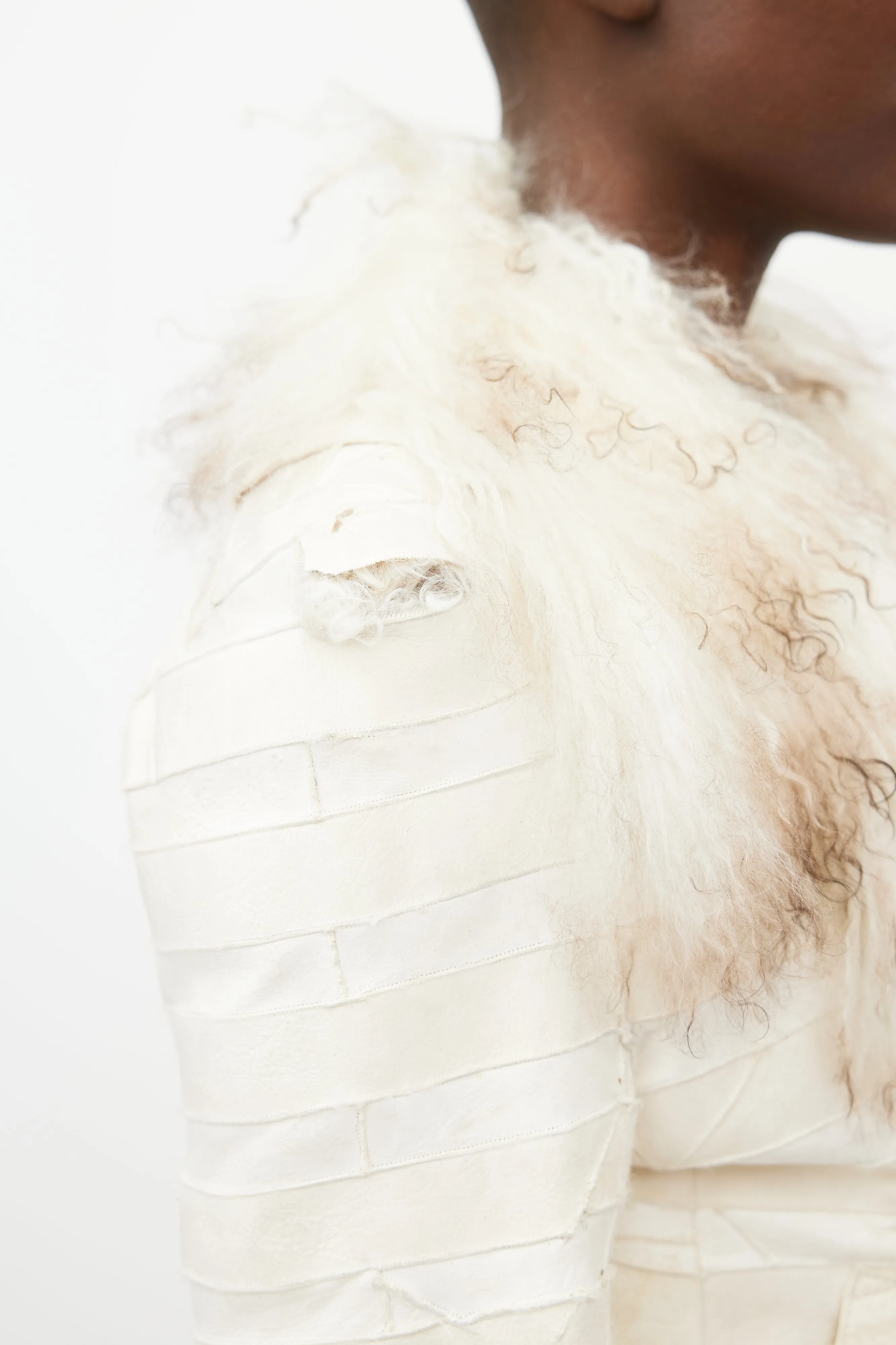 Fall 2008 White Fur & Leather Reversible Jacket