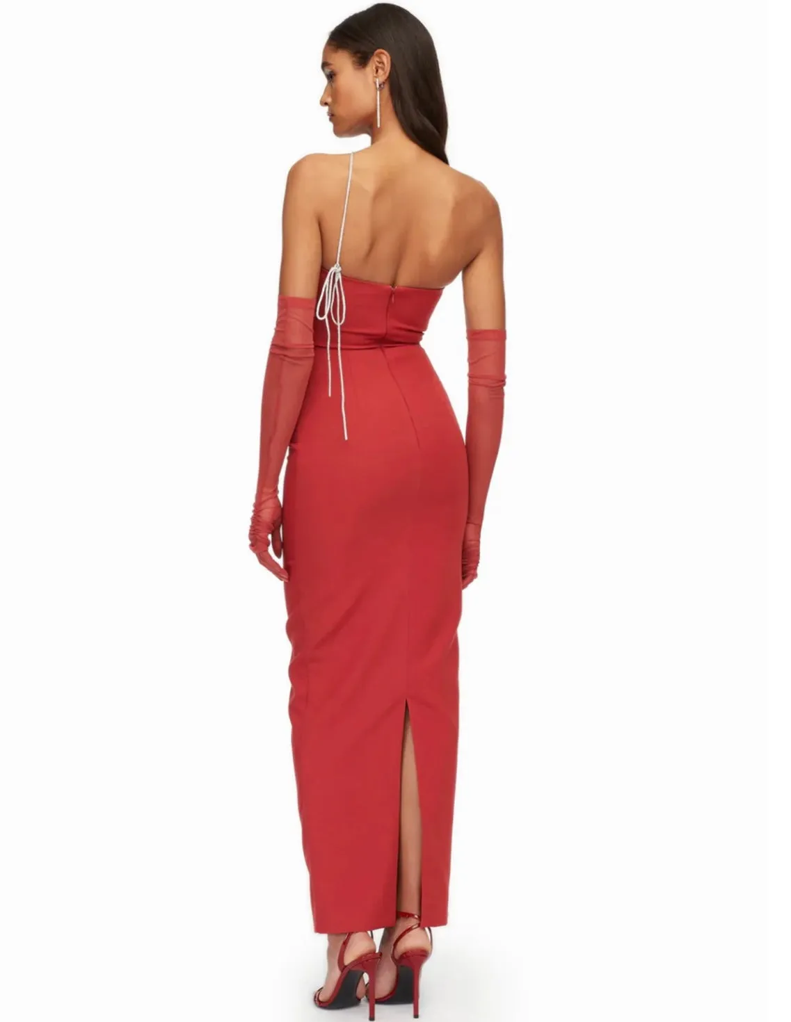 FARA CRYSTAL CUT OUT MAXI DRESS