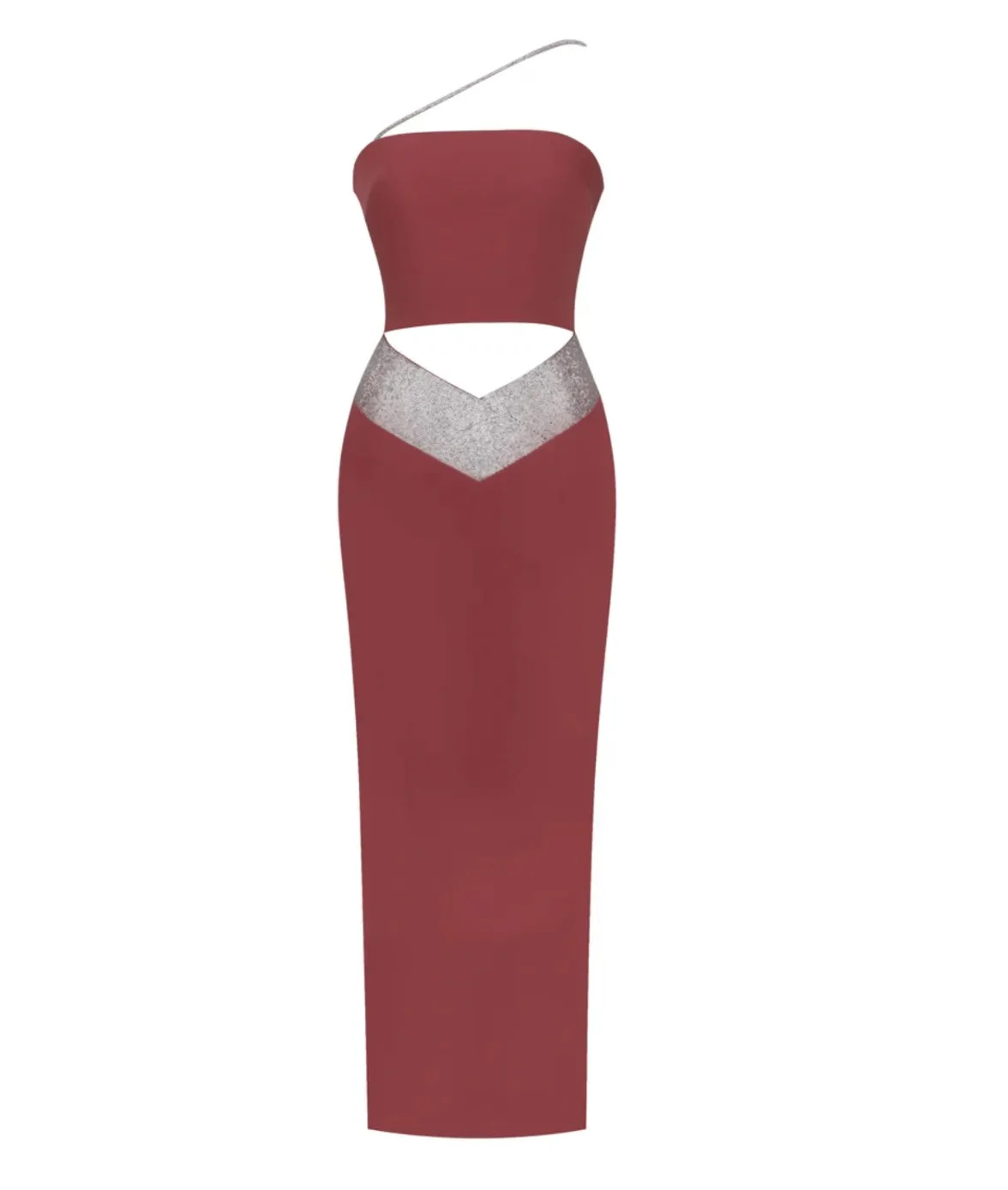 FARA CRYSTAL CUT OUT MAXI DRESS