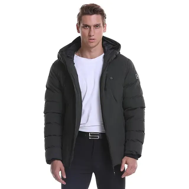 Fashion Men Women Electric Heated Jacket Heating Waistcoat USB Thermal Warm Cloth Feather Hot Sale Plus Size Winter Jacket