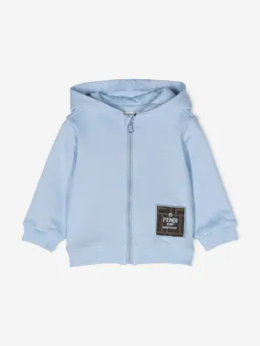 Fendi Baby Boys FF Logo Zip Up Top in Blue