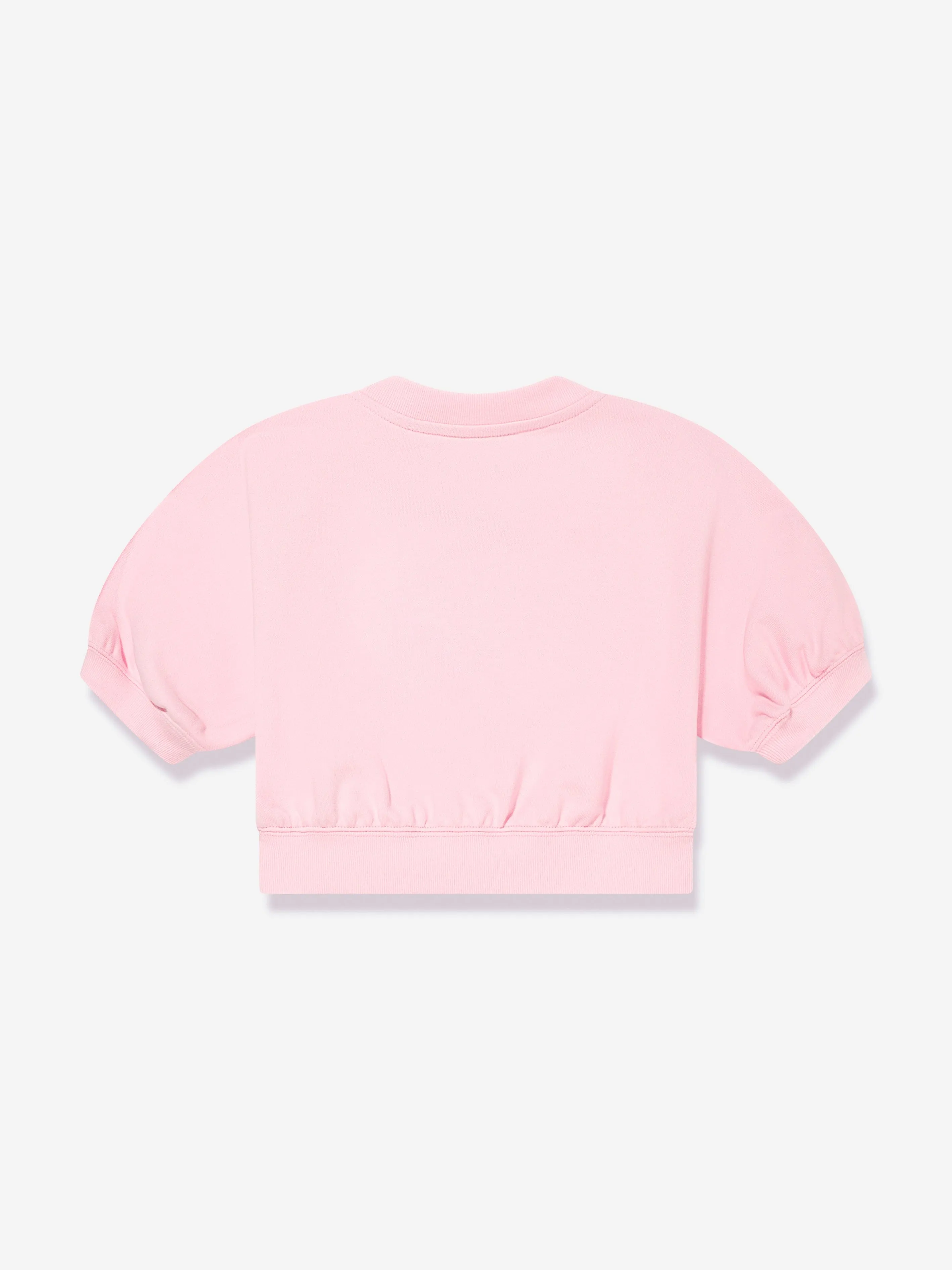 Fendi Girls Cropped Logo Sweatshirt in Pink