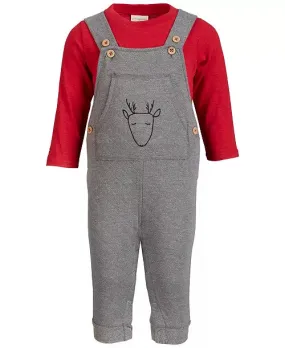 First Impressions Baby Boy Reindeer Overall Set