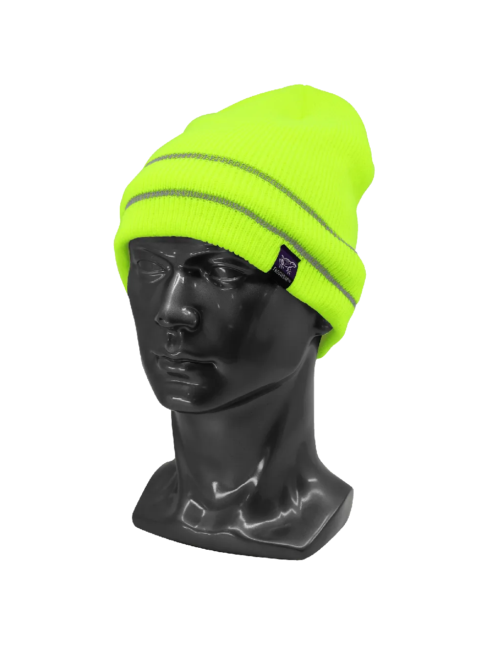 FrogWear® HV Dual-Layer Low-Temperature Beanie Hat with Dual Reflective Stripes - GLO-H6